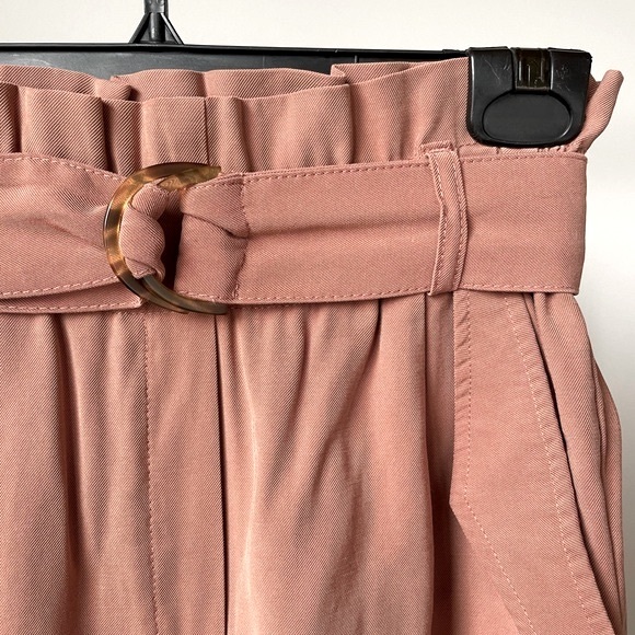 Dynamite High-waisted Paperbag Pants with Removable Belt in Dusty Rose - Picture 1 of 5